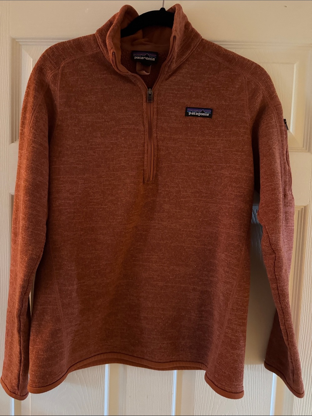 Patagonia Men's ( or women’s ) Zip-Neck Sweater in Rust Orange